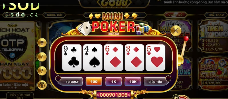 Hướng dẫn chơi mini poker